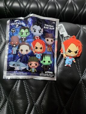Universal Chucky Figural Bag Clip Keychain - Red Hair